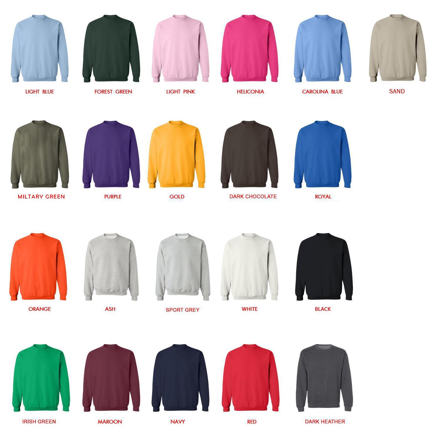 sweatshirt color chart - Shrek Stuff