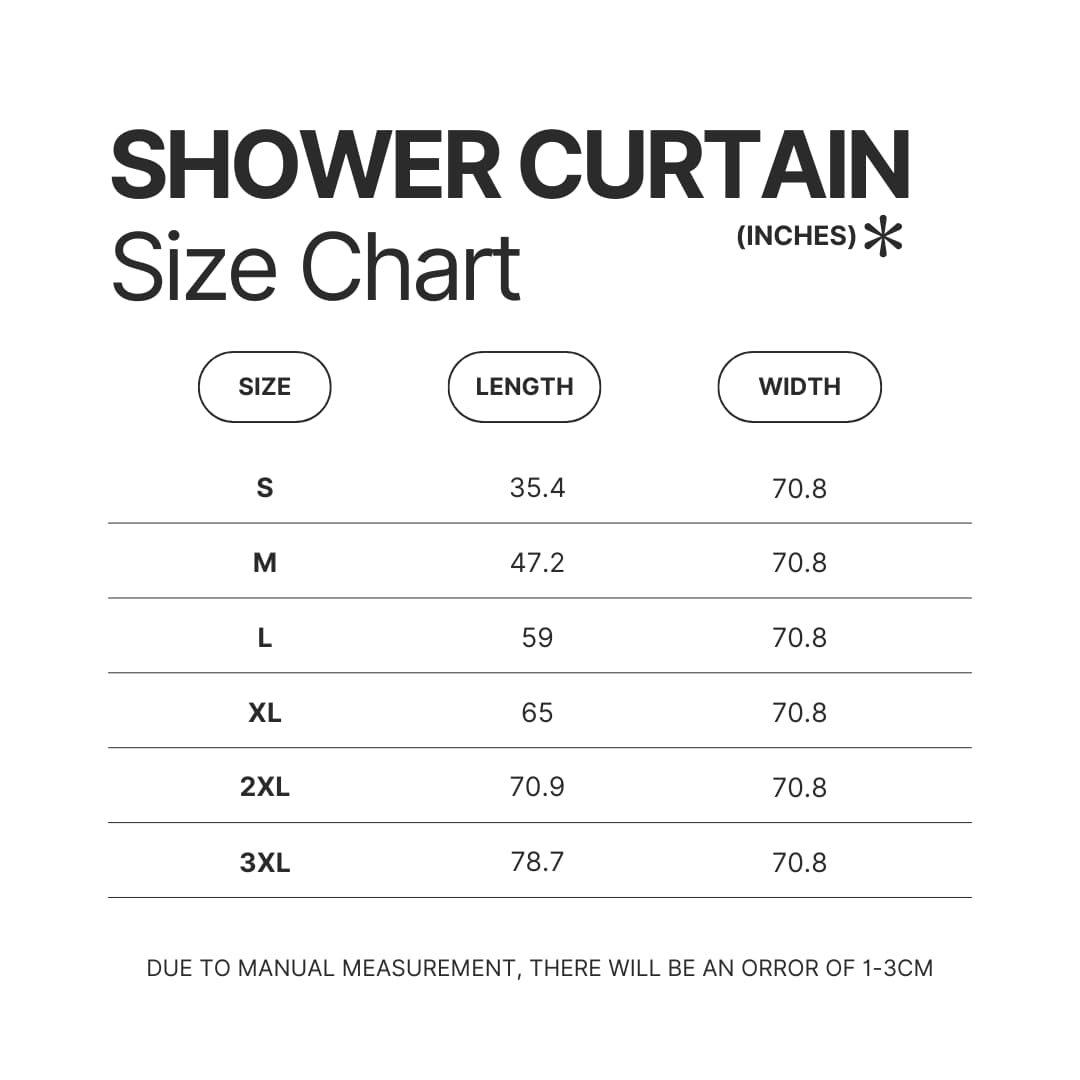 Shower Curtain Size Chart - Shrek Stuff